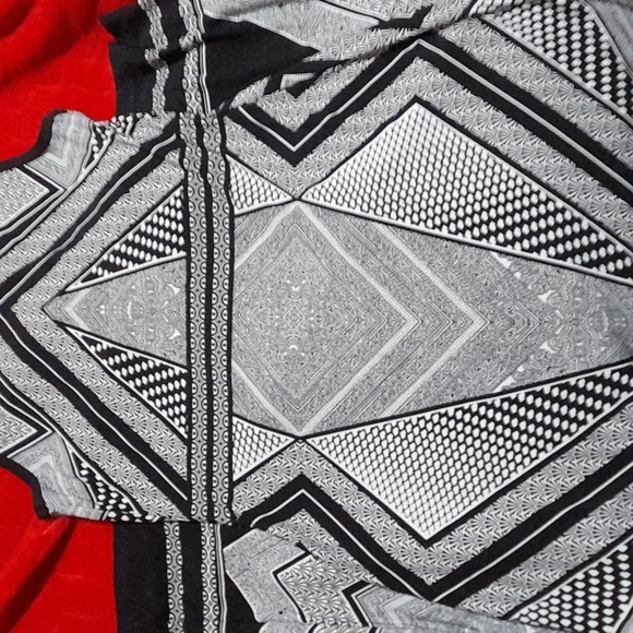 Calvin klein maxi dress tribal black white medium strapless - Picture 5 of 5